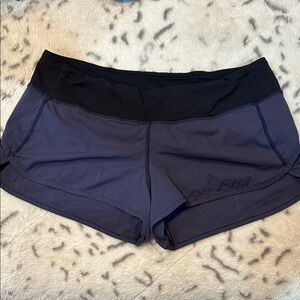 lululemon athletica Black Waistband Navy Athletic Shorts